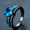 Charm Heart Zircon Opal Rings For Women