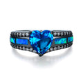 Charm Heart Zircon Opal Rings For Women