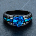 Charm Heart Zircon Opal Rings For Women