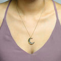 Gold Crescent Moon Necklace