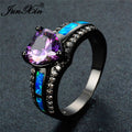 Charm Heart Zircon Opal Rings For Women