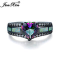 Charm Heart Zircon Opal Rings For Women