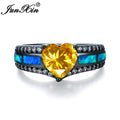 Charm Heart Zircon Opal Rings For Women