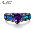 Charm Heart Zircon Opal Rings For Women