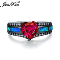 Charm Heart Zircon Opal Rings For Women