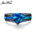 Charm Heart Zircon Opal Rings For Women