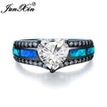 Charm Heart Zircon Opal Rings For Women