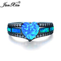 Charm Heart Zircon Opal Rings For Women