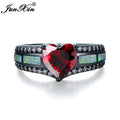 Charm Heart Zircon Opal Rings For Women