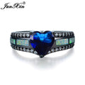 Charm Heart Zircon Opal Rings For Women